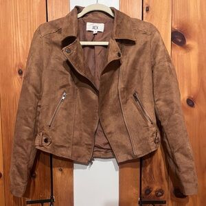Brown Faux Suede Jacket
